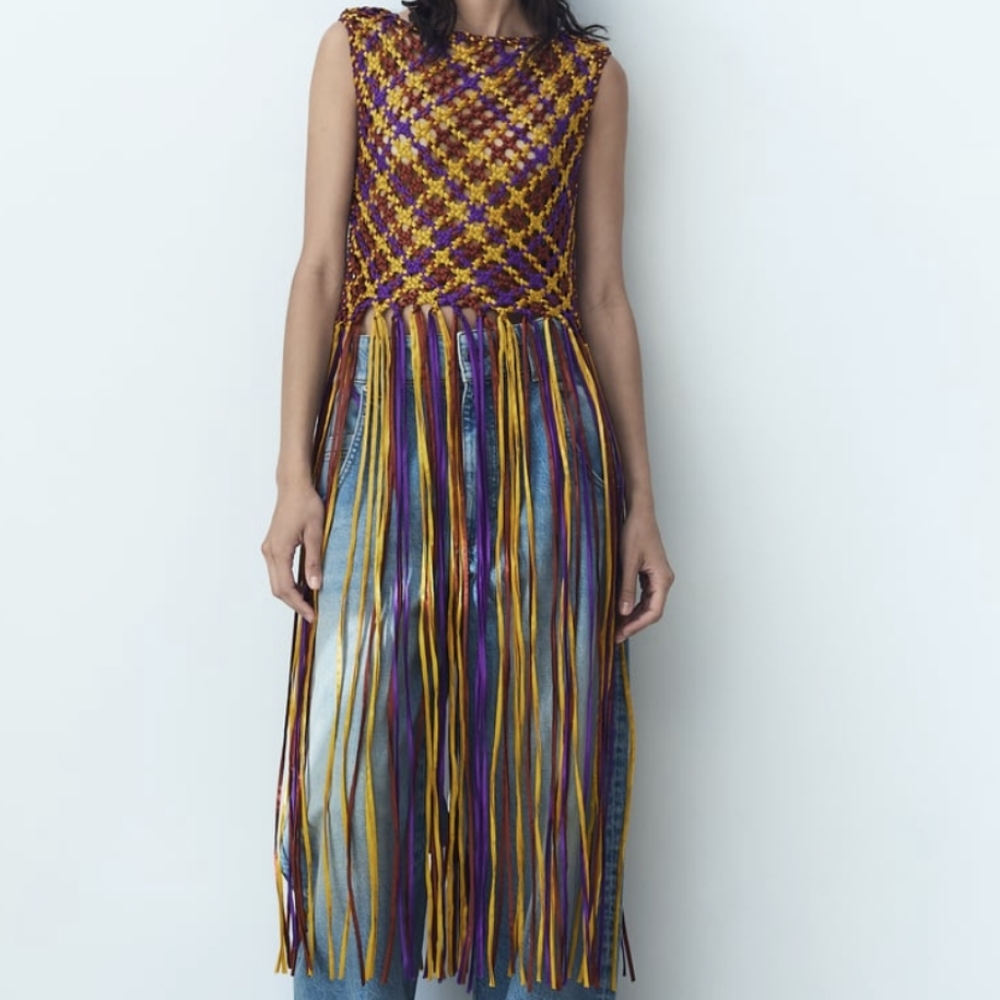 Woven Satin Effect Top Zara